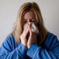 Woman with the flu