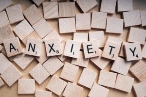 Anxiety Spelled Out With Yahtzee Tiles