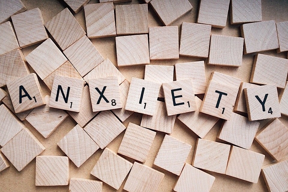 Anxiety Spelled Out With Yahtzee Tiles